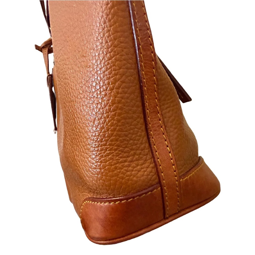 Dooney & Bourke Brown Pebble Leather Tote Charleston Bag Luxe Classic Shopper - Picture 8 of 13